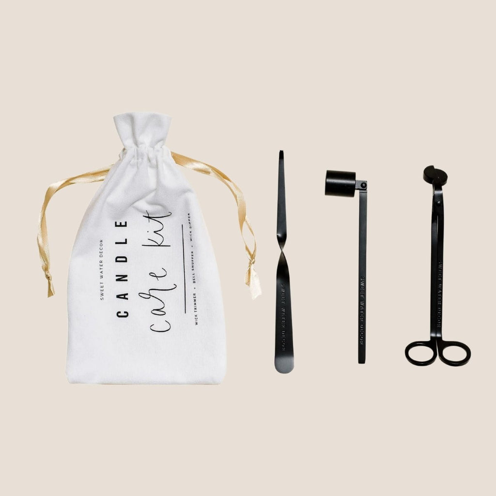 Black Candle Care Kit - Complete your candle experience with this matte candle tool set from Giftmix